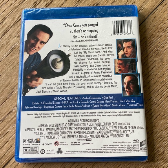 NWT. Blu-ray Movie The Cable Guy - Picture 2 of 2
